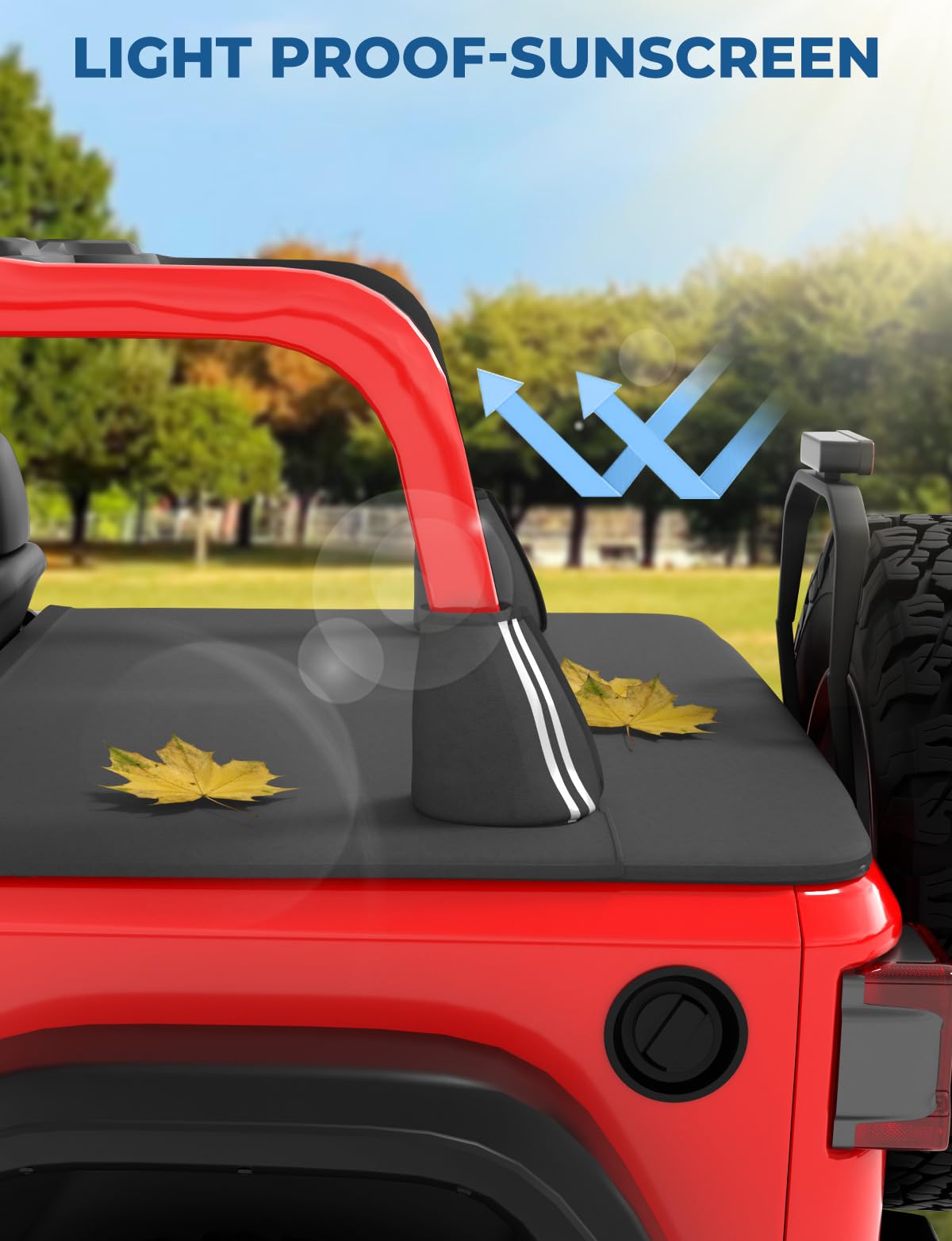 Tonneau Cover for Wrangler JL 2-Door, Trunk Cargo & Tailgate Cover