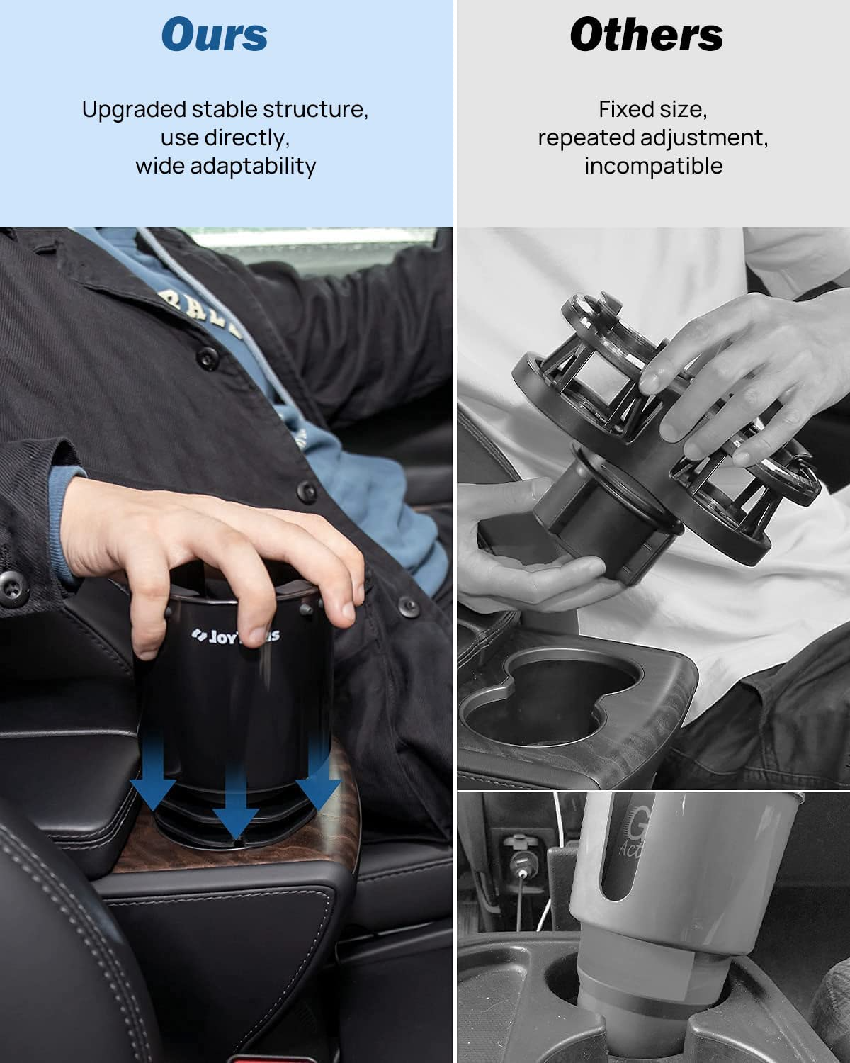Cup Holder Expander for Car,for Car Hold 18-40 oz Bottles and Mugs