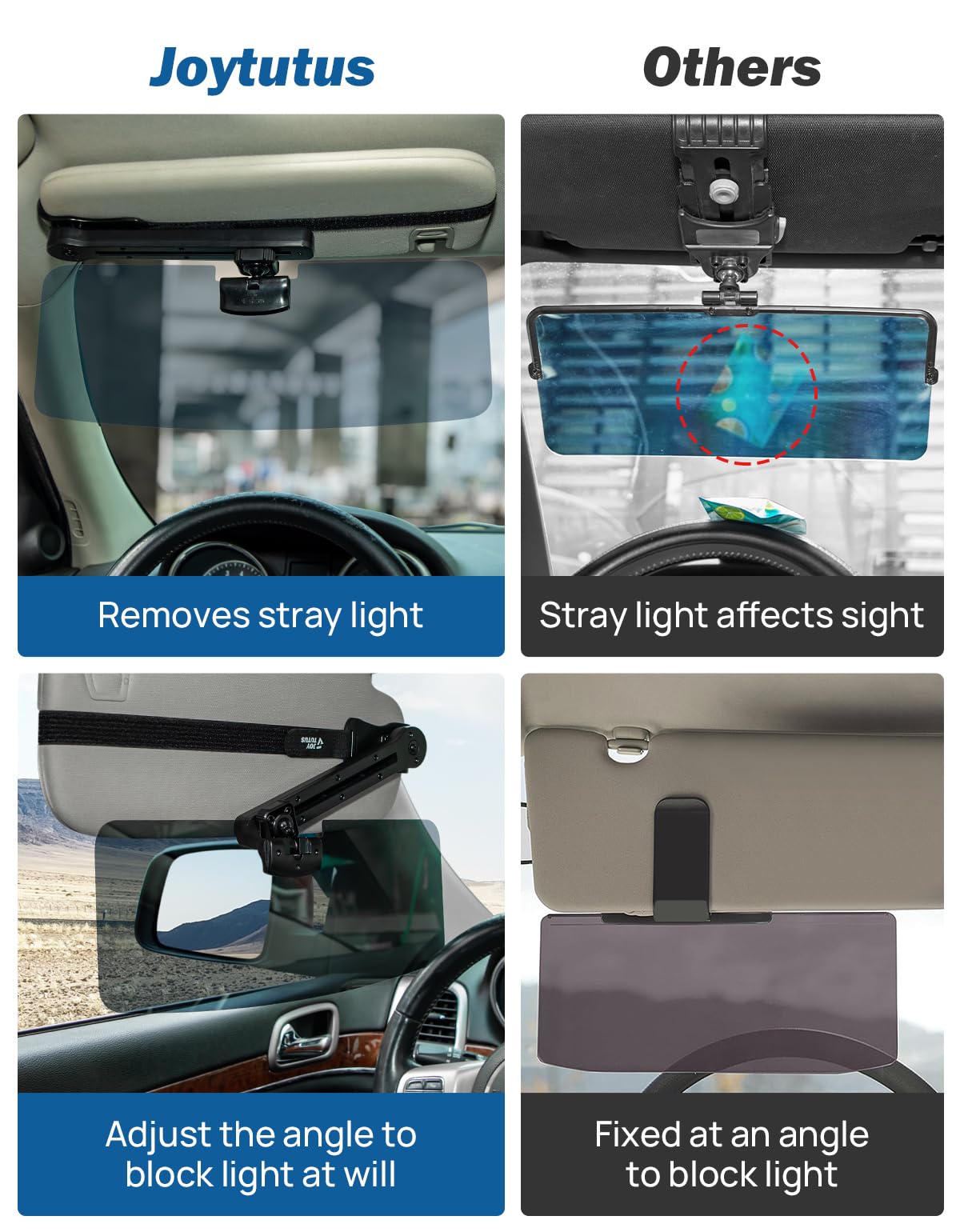JOYTUTUS Sun Visor Extender for Car