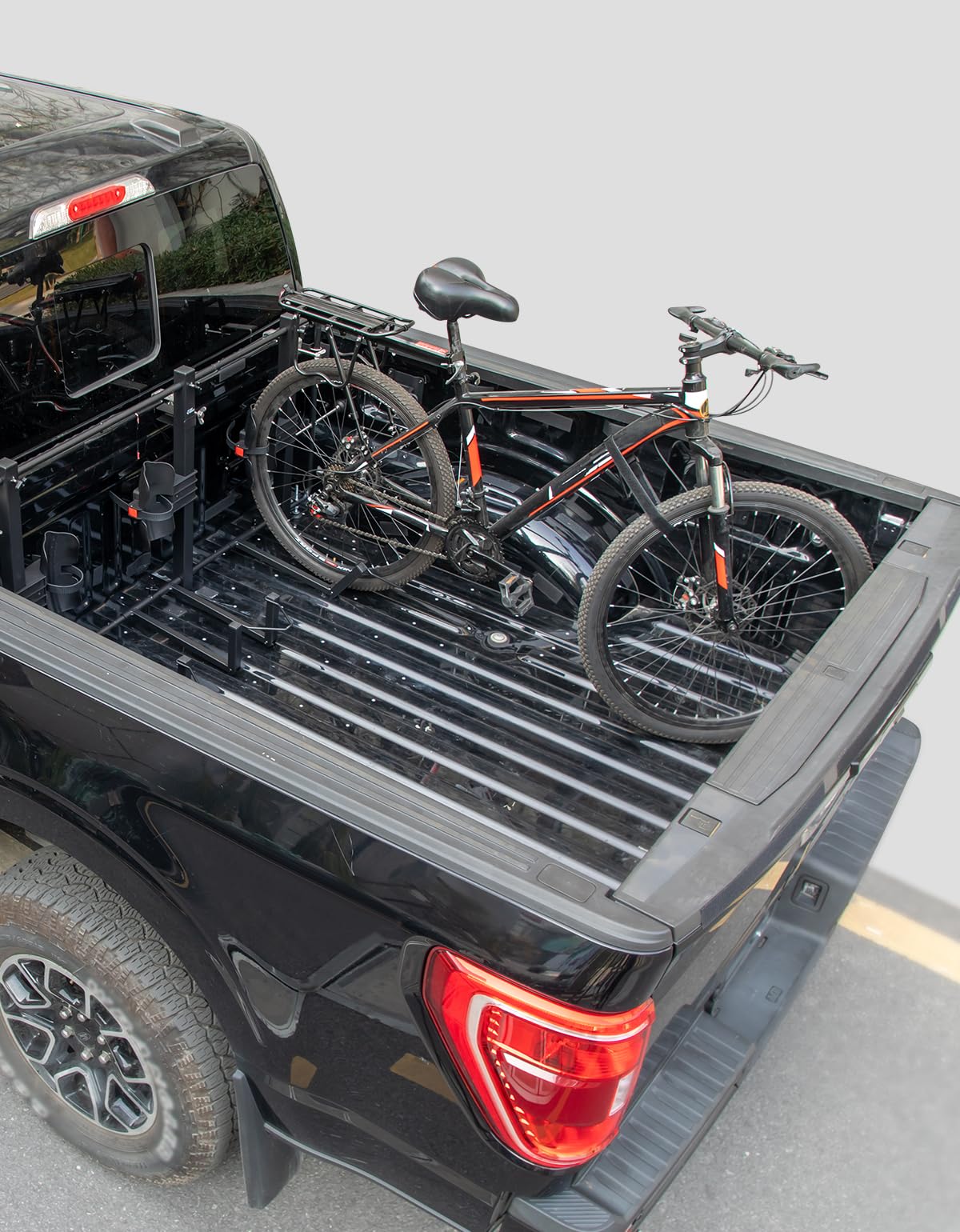 JOYTUTUS Truck Bed Bike Rack for Full Size Pickup, Truck Bed Bicycle Rack, No Remove Tire