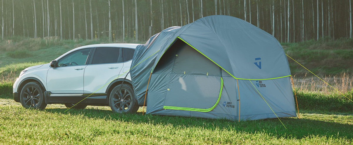 SUV tent that attaches to the car back