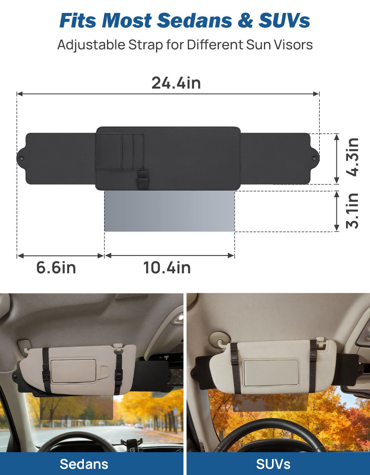 Joytutus Sun Visor Extender for Car
