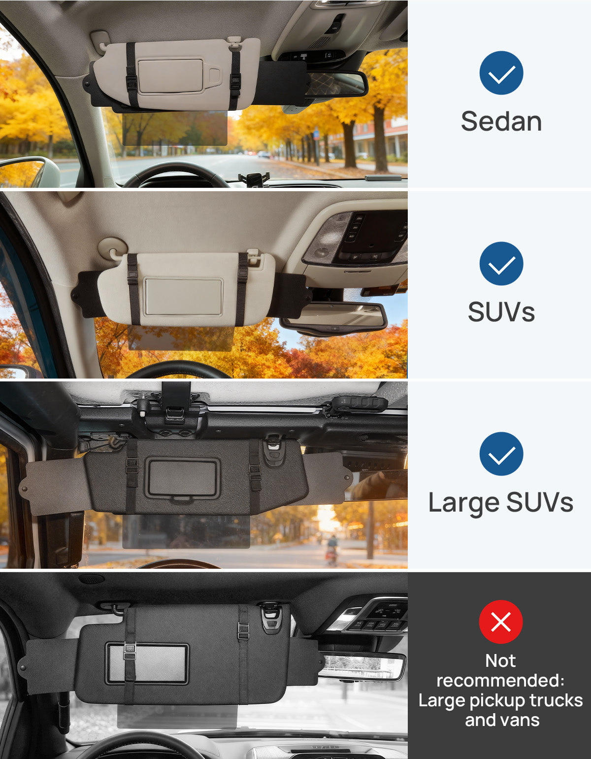 Joytutus Sun Visor Extender for Car