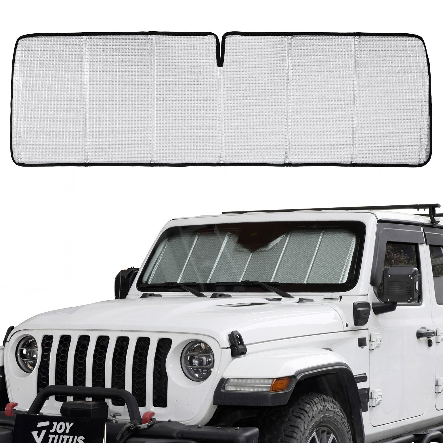 Custom Fit Windshield Sun Shade for Jeep Wrangler JK/JL (2007–2026) & Gladiator JT (2020–2026)