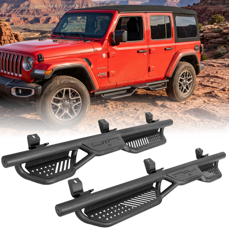 Running Boards Side Steps for Wrangler JL 4 Door 2018–2026, 550LB