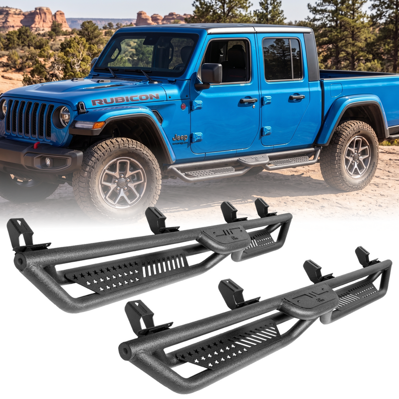 Running Boards Side Steps for Gladiator JT 2020–2026, 550LB Dual-Tier