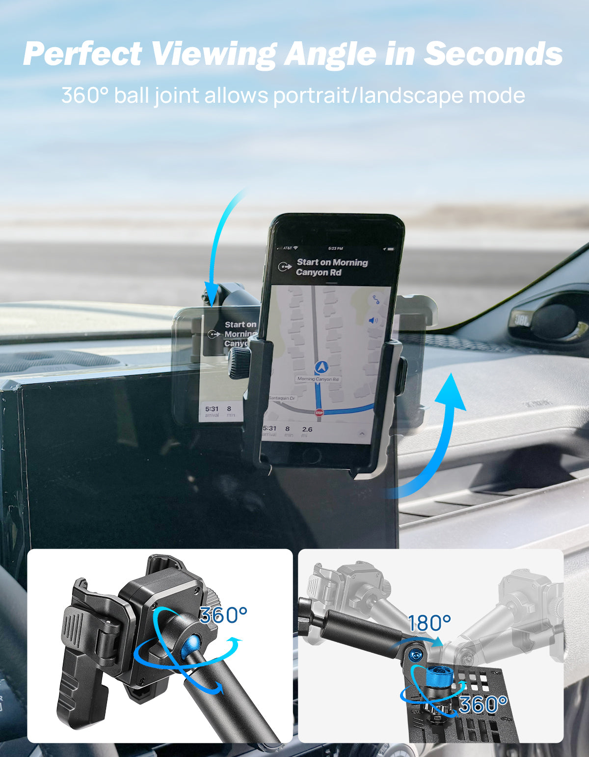 Dash Platform Phone Mount for Toyota 4Runner 2025 (Only for 14Inch Screen)