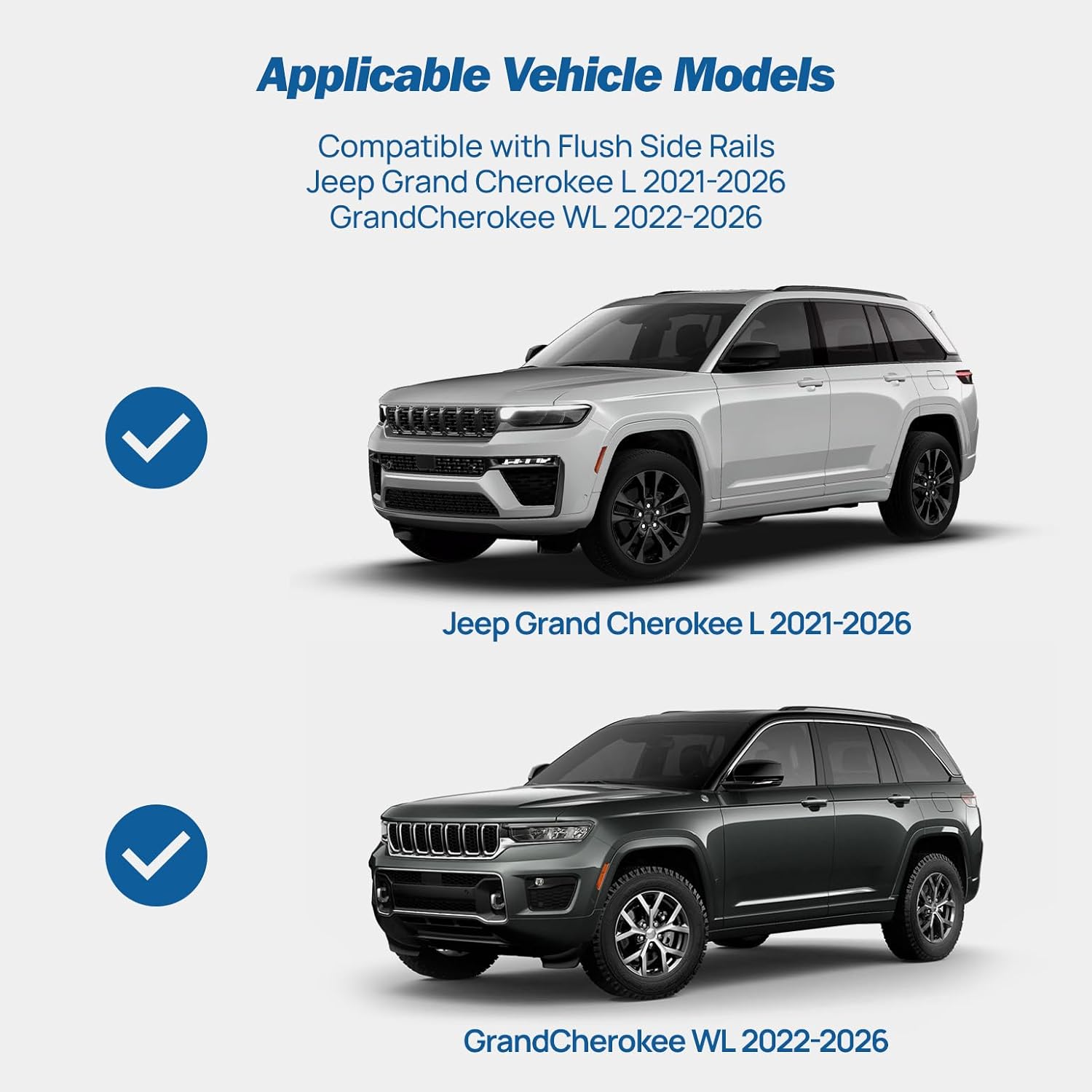 JOYTUTUS Lockable Roof Rack Cross Bars Compatible with Jeep Grand Cherokee 2022-2025