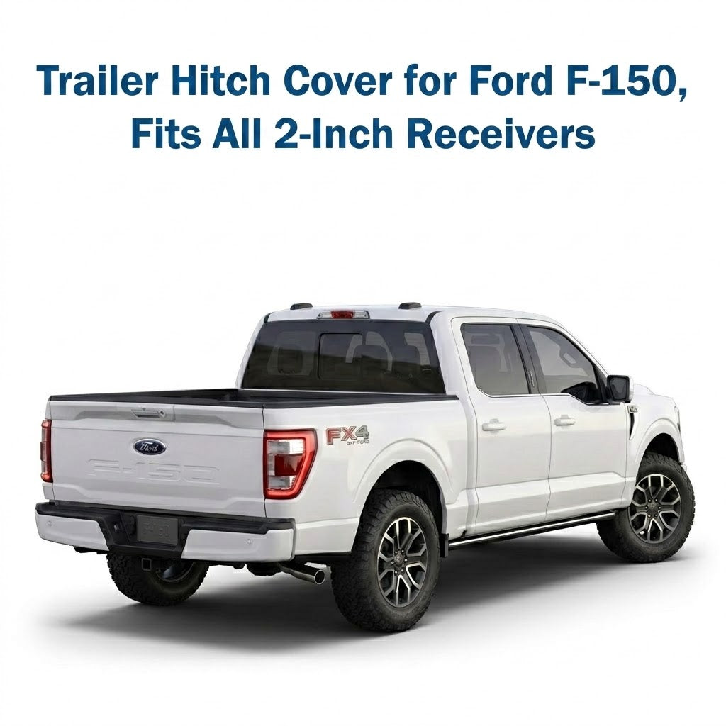 Joytutus 3D Printed ST Trailer Hitch Cover for Ford F150 | Anti-Break Snap-On 2" Receiver Cover