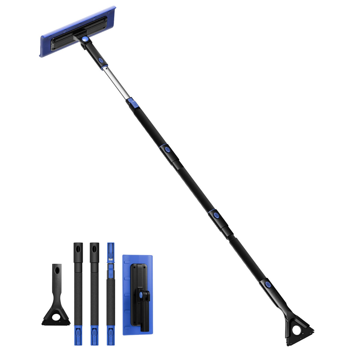 61" Adjustable Snow Brush and Ice Scraper Extendable for Car
