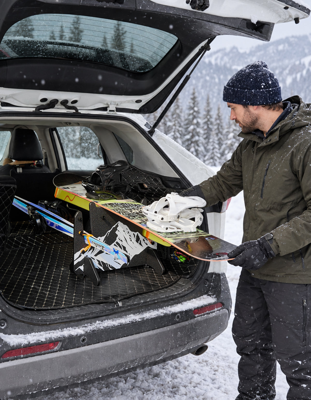 Portable Interior Ski & Snowboard Rack for SUVs