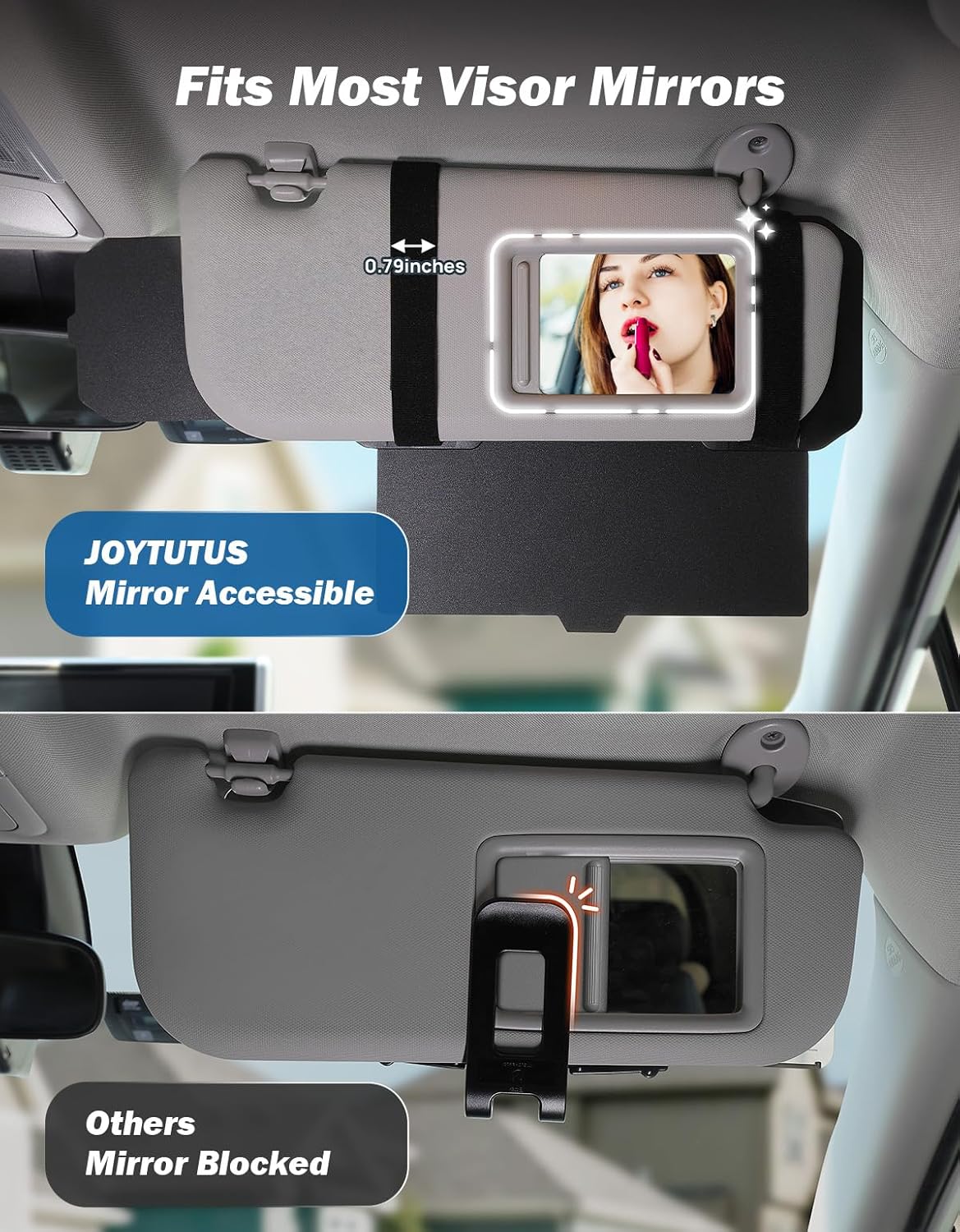 JOYTUTUS Car Sun Visor Extender, Adjustable Sun Visor Extension for Cars, Protects from Anti-Glare, UV Rays Sun Blocker Car Sun Visor Attachment