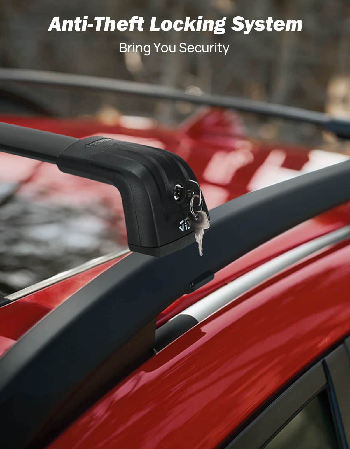Lockable Roof Rack Cross Bars for Ford Explorer 2020–2026 with Rails
