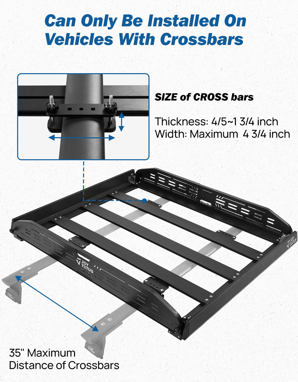 Folding Aluminum Roof Basket – 48" × 42" Cargo Carrier (220 lbs Capacity)