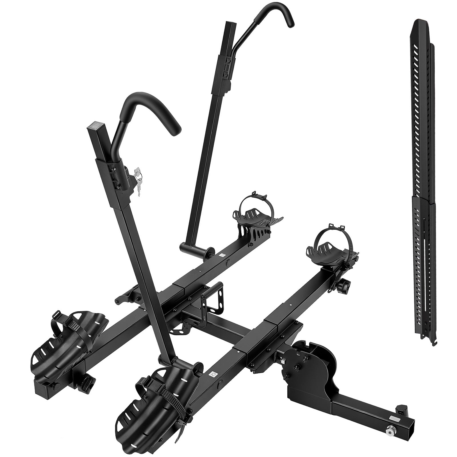 Heavy Duty 2-Bike Hitch E-Bike Rack with Ramp – 180 lbs Capacity for 2" Receiver