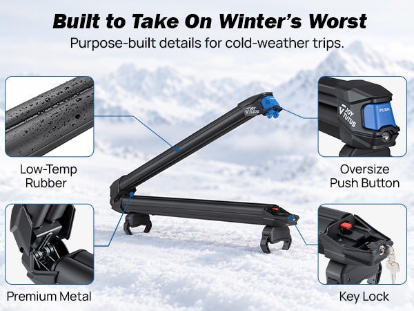 Joytutus lockable snowboard rack for car