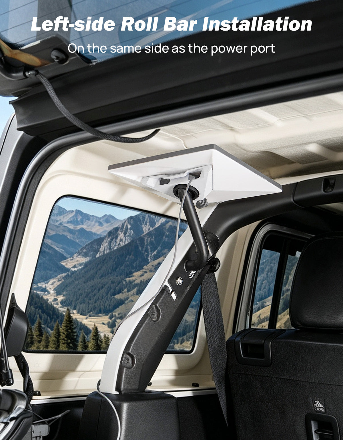 Starlink Mini Interior Mount for Jeep Wrangler JLU 4-Door (2018–2026) Hard Top