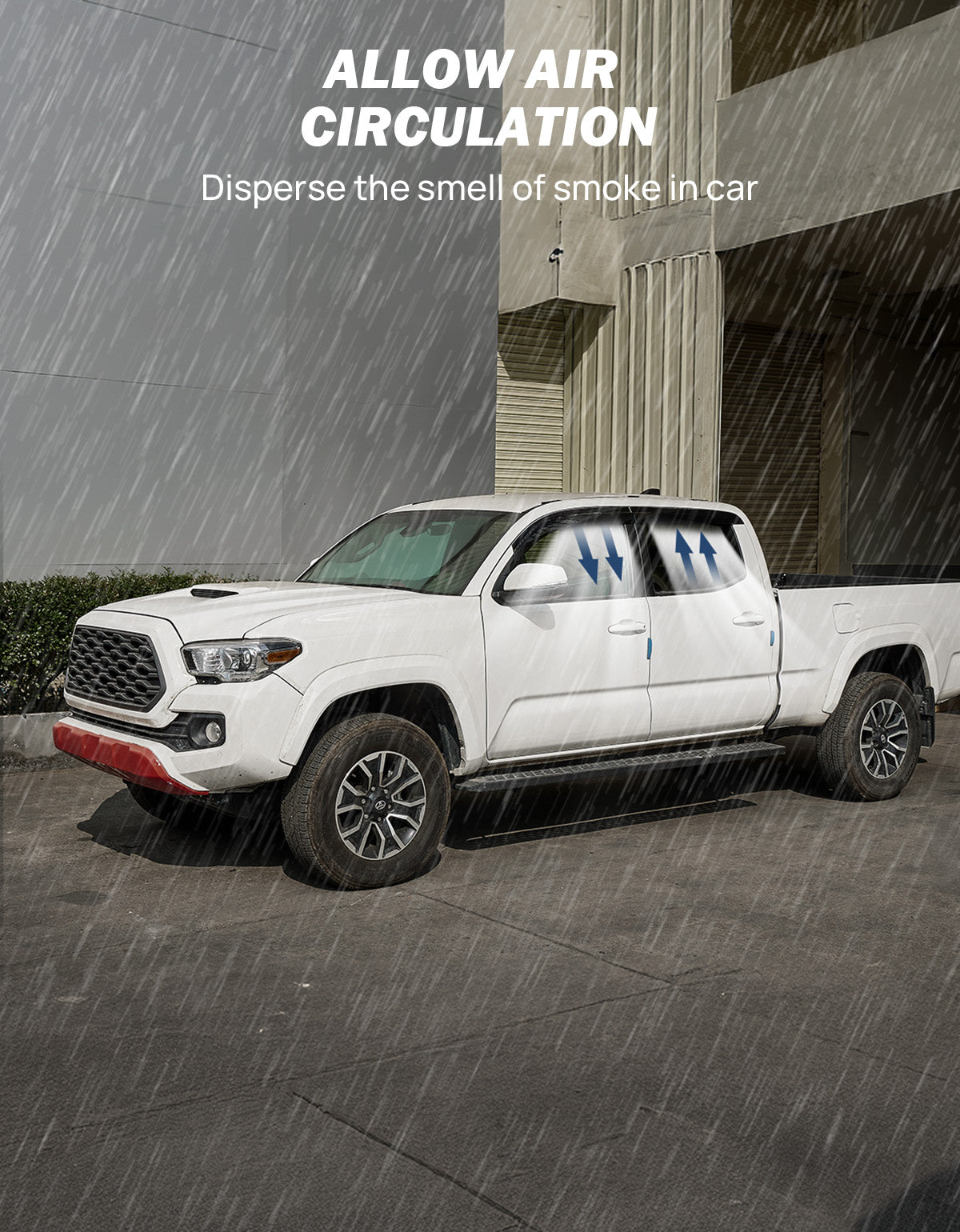 Rain Guards for Tacoma 2016–2023 Double Cab – Low Profile Window Deflectors