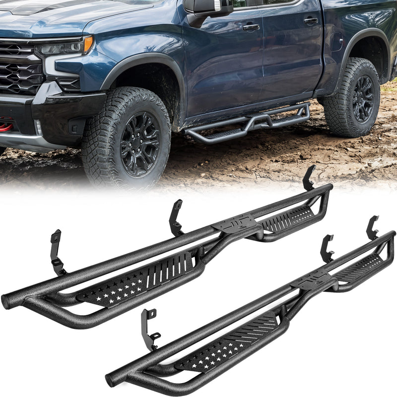 Running Boards for 2019-2026 Silverado & Sierra 1500, 2020-2026 2500HD 3500HD Crew Cab