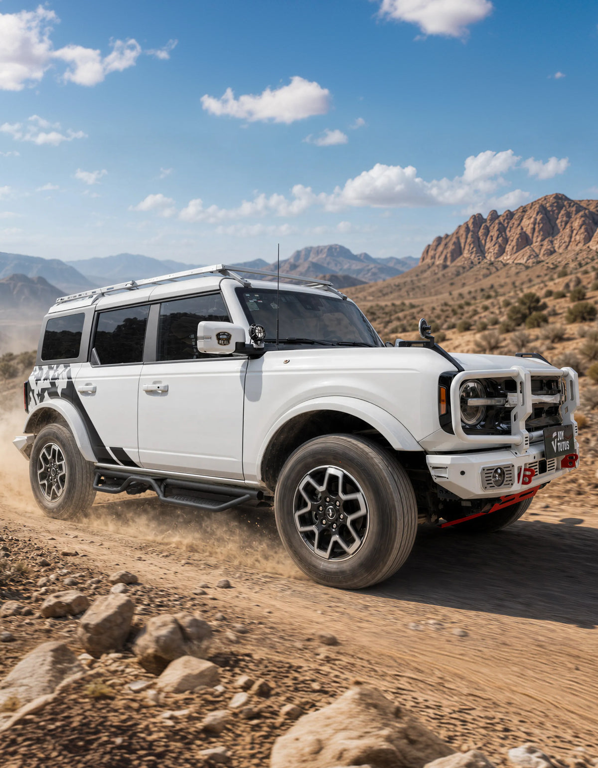 Running Boards for 2021–2026 Ford Bronco 4-Door, 6.2-Inch Dual-Tube Side Steps