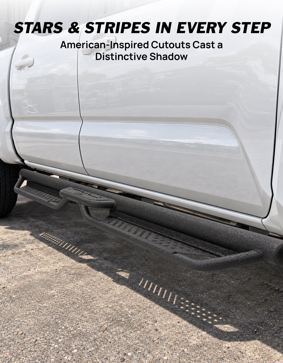 Dual-Tube Running Boards for 2024–2026 Toyota Tacoma Double Cab