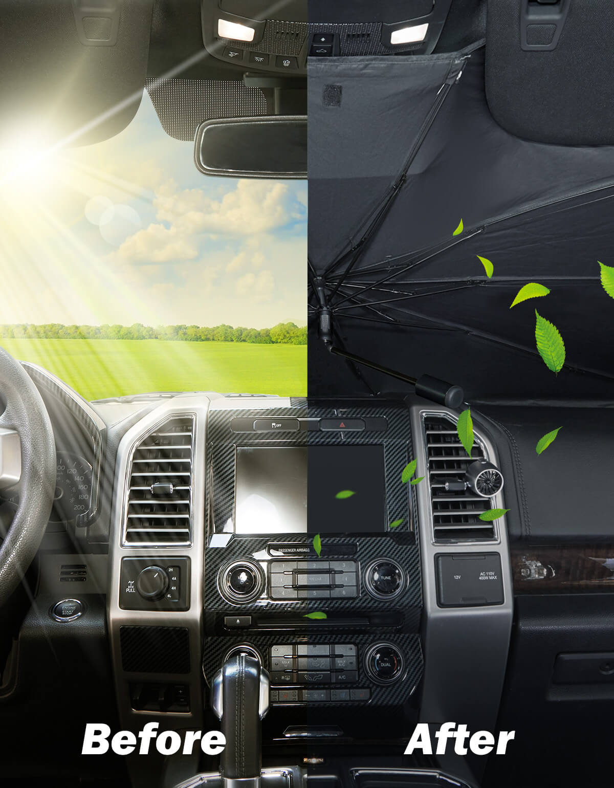 Sun Shade Umbrella for Ford F-150 F-250 F-350 2015–2025
