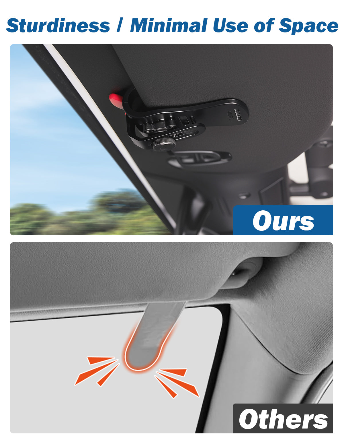 Universal Sun Visor Repair Clip, Quick Fix to Hold Floppy Visor Up