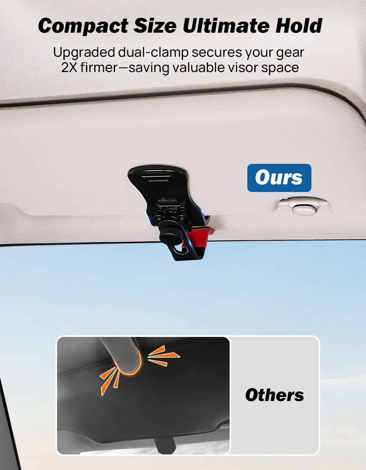 Universal Sun Visor Repair Clip, Quick Fix to Hold Floppy Visor Up
