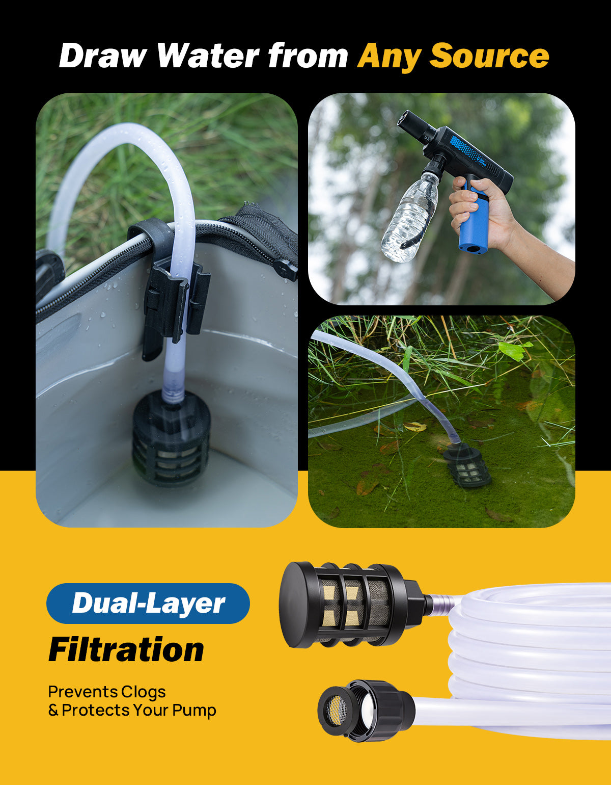 JOYTUTUS P10 Pro Foldable Cordless Pressure Washer for Cars & Bikes