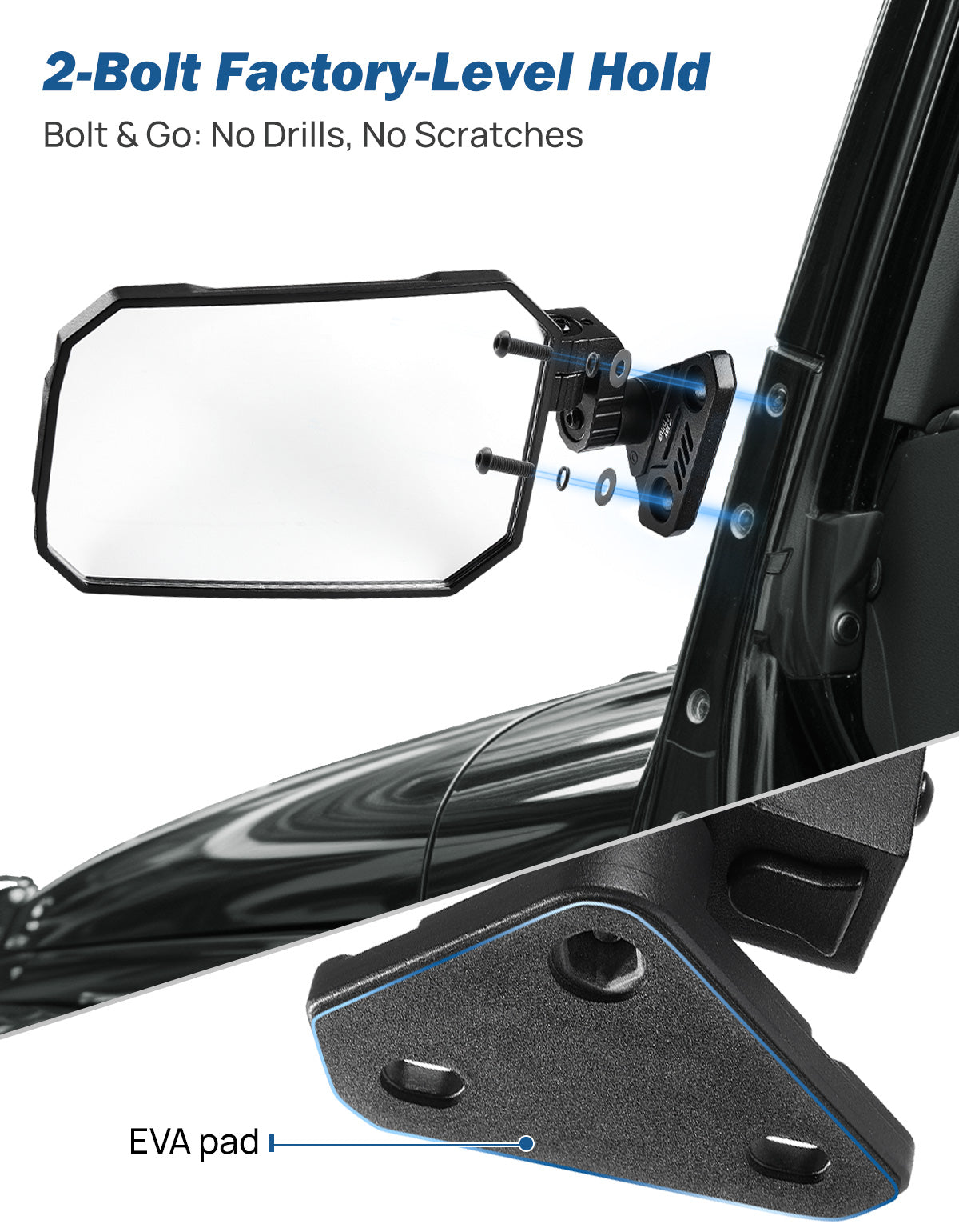 Wrangler Mirrors Doors Off Fit for Wrangler TJ JK & Unlimited 1997-2018