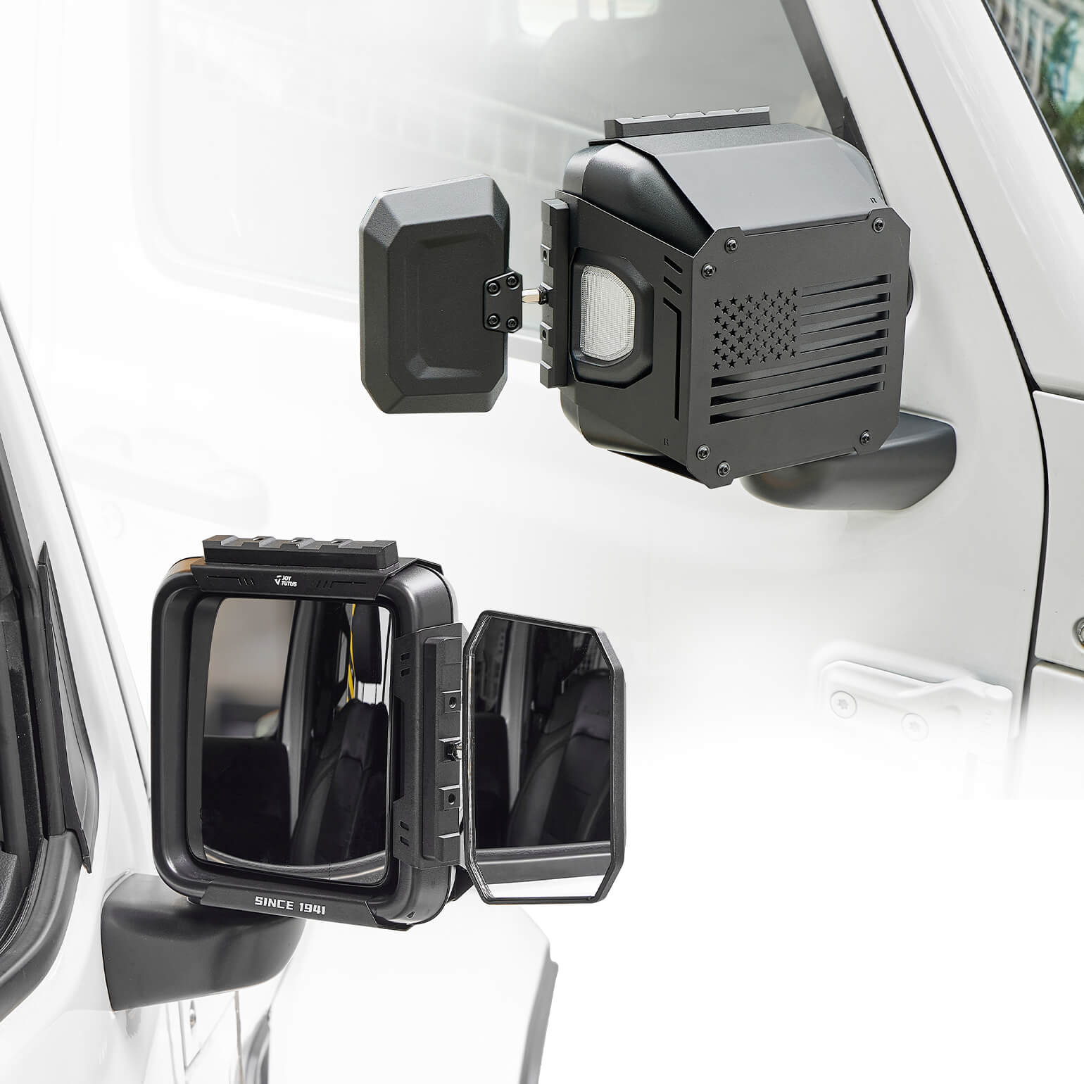 Adjustable Towing Mirror Extensions for Wrangler JL/JLU & Gladiator JT 2018–2026