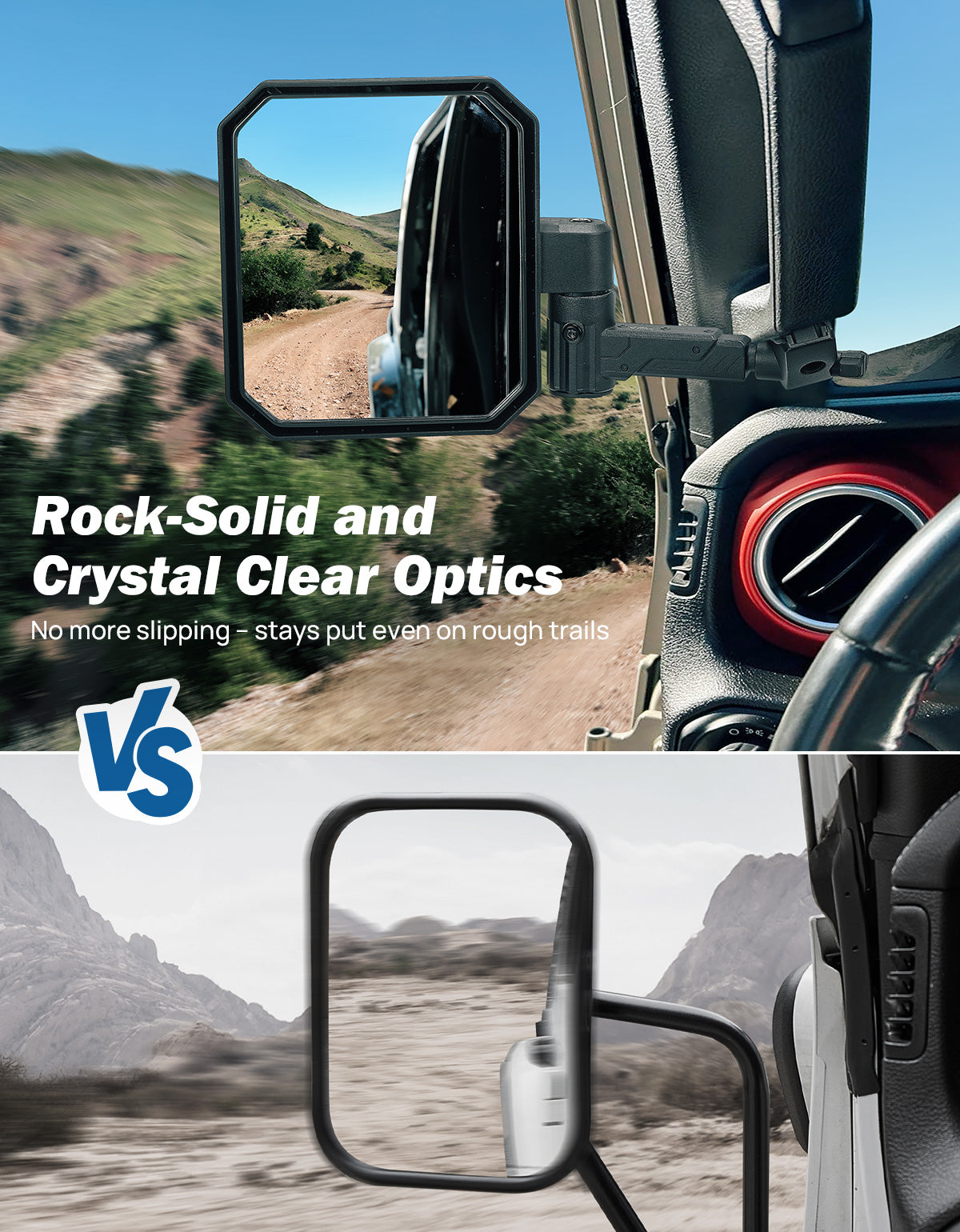 Doors Off Mirrors for Jeep Wrangler JL & Gladiator JT (2024–2026)