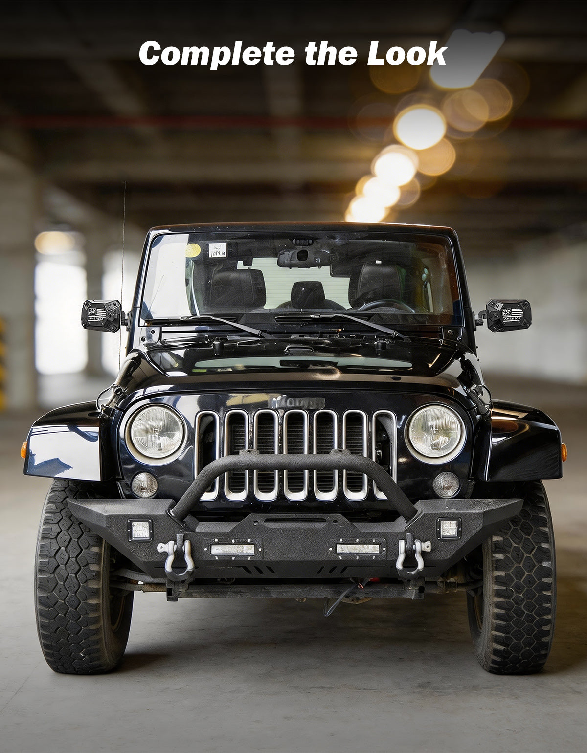Joytutus mirror panel detail for Jeep doors-off mirror setup
