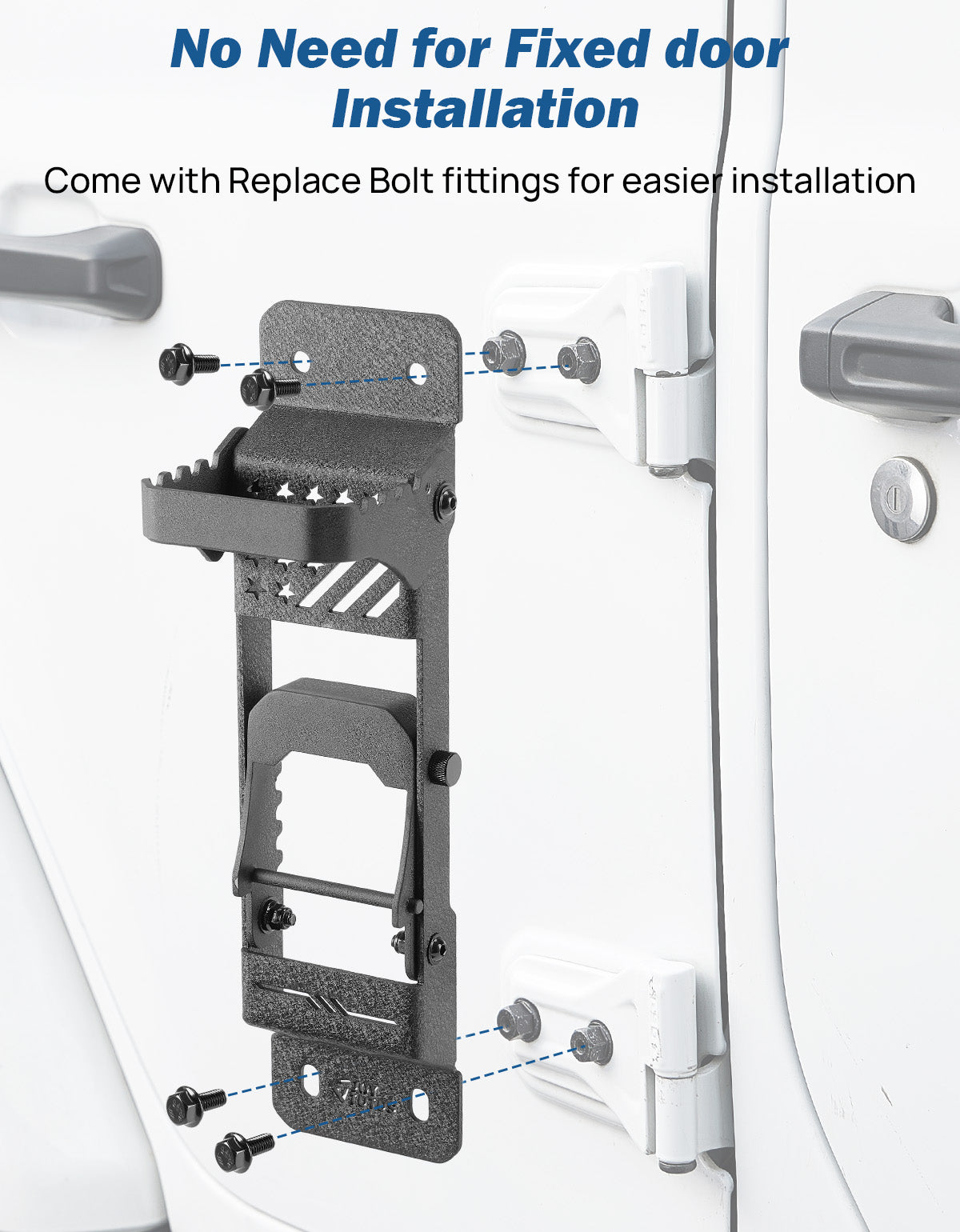Metal Folding Door Hinge Foot Step for Wrangler JK JL & Gladiator JT