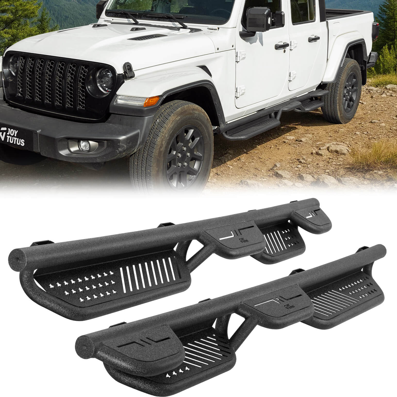 6.7" Running Boards for Gladiator JT 2020–2026 | Dual-Tier Side Steps