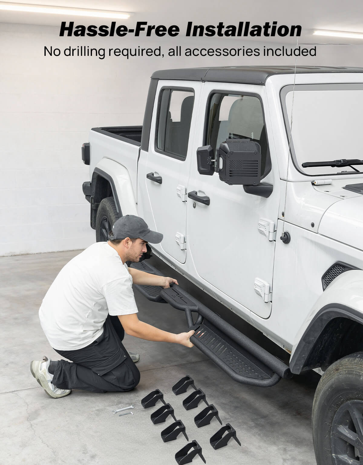 6.7" Running Boards for Gladiator JT 2020–2026 | Dual-Tier Side Steps