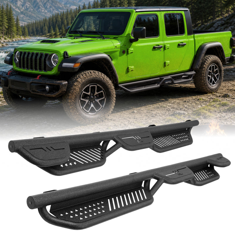 6.7" Running Boards for Gladiator JT 2020–2026 | Dual-Tier Side Steps