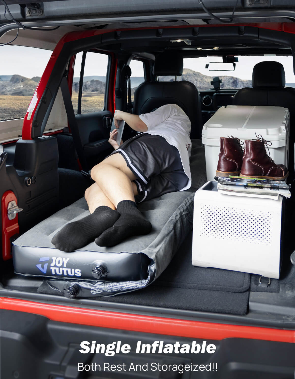 SUV Air Mattress for Wrangler JL 4-Door 2018–2026 with Pump & Pillows