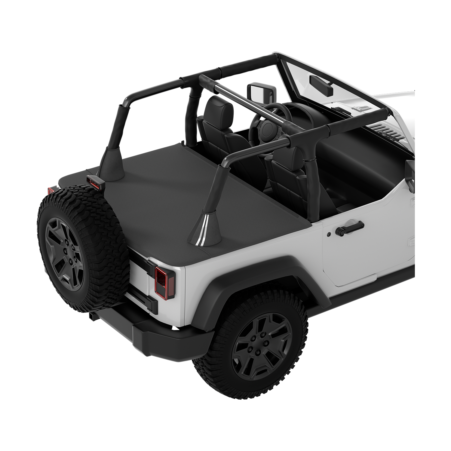 Tonneau Cover for Wrangler JK 2-Door 2007–2018, Cargo Trunk Cover