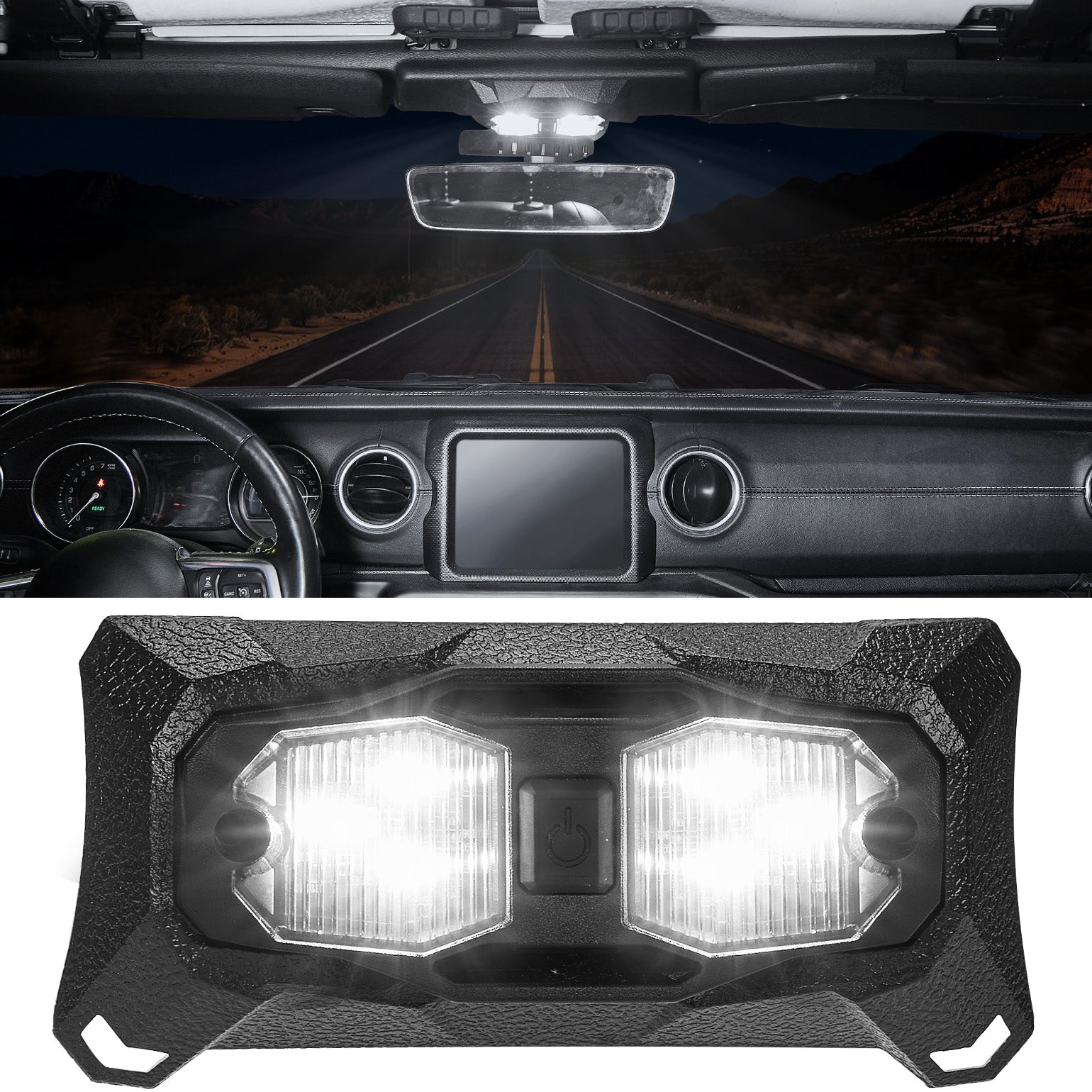 JOYTUTUS magnetic LED dome map light for Jeep Wrangler JL and Gladiator JT