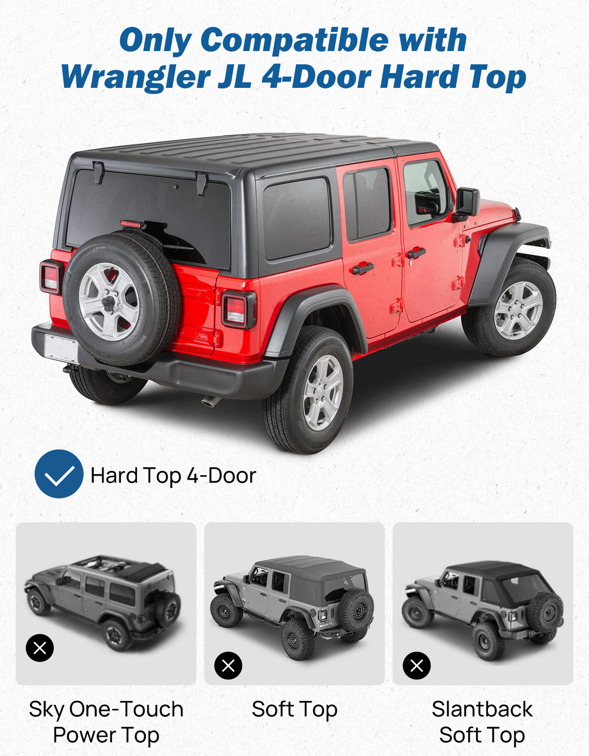 Adjustable Rear Cargo Rack – Heavy-Duty Storage Shelf for Wrangler JL