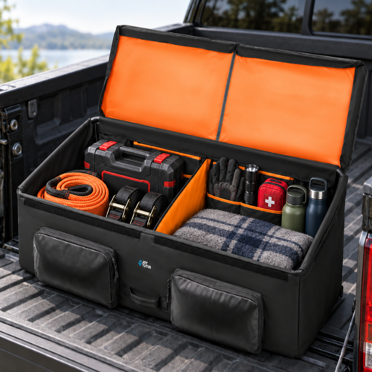 Waterproof Truck Bed Cargo Box Organizer for Full-Size Pickups