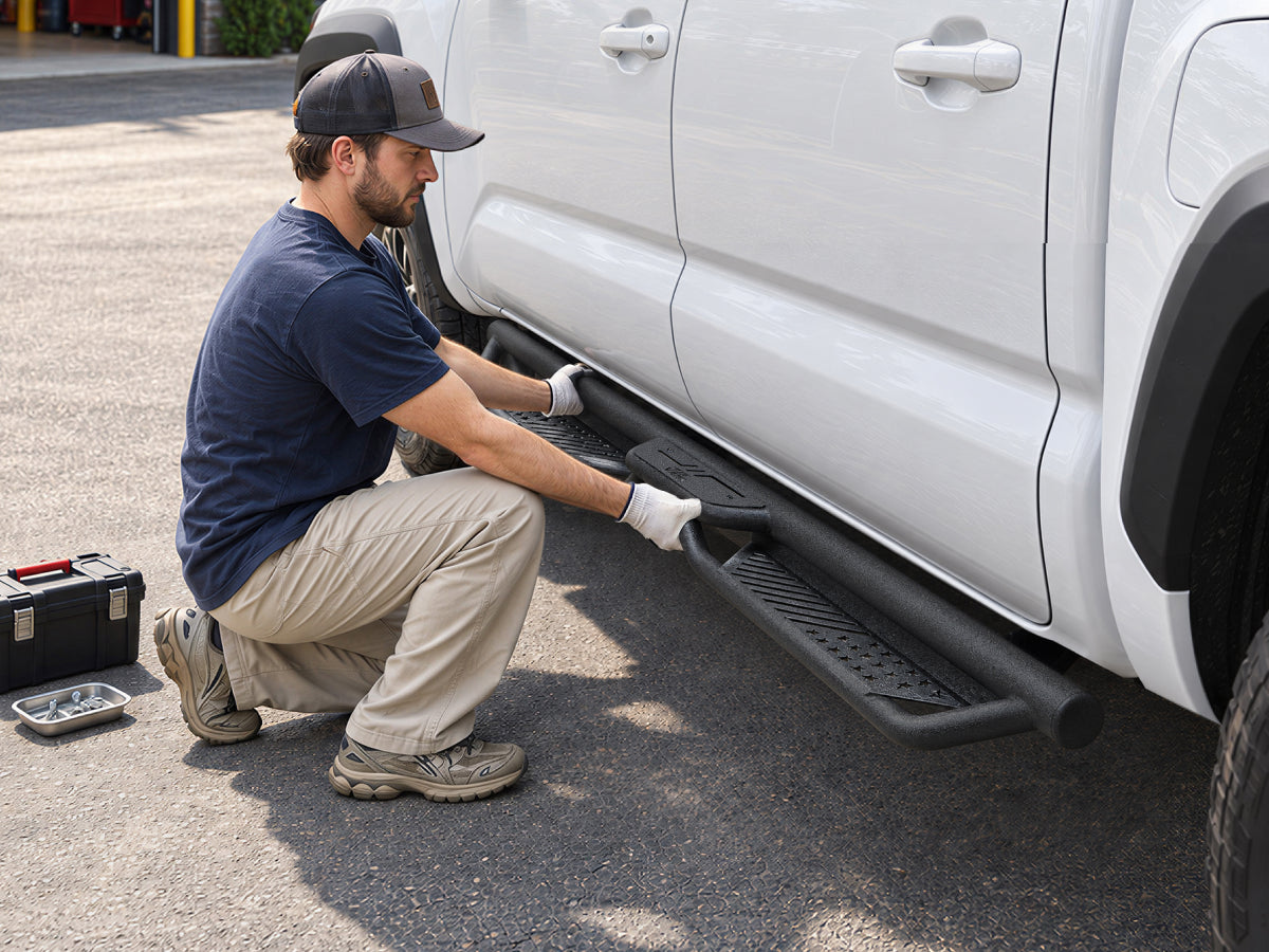 Bolt-on design Toyota Tacoma running boards