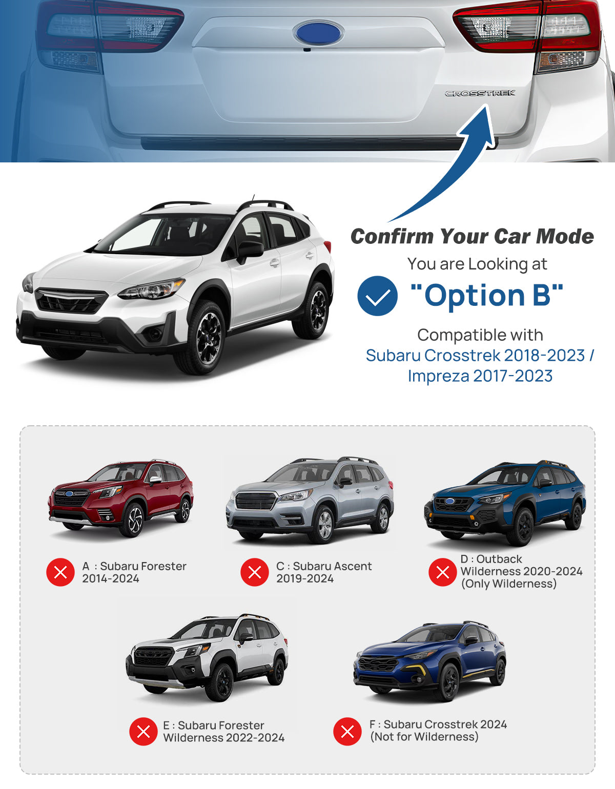 Lockable Roof Rack Cross Bars for Crosstrek 2018–2023 & Impreza