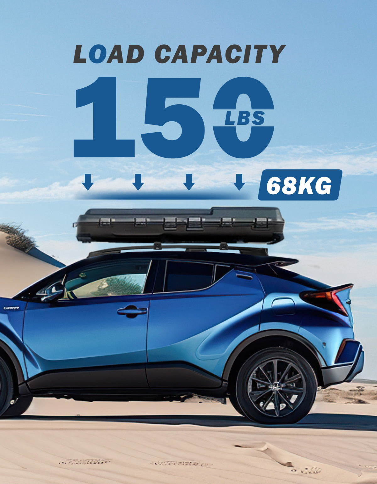 Lockable Roof Rack Cross Bars for Crosstrek 2024 with Raised Rails