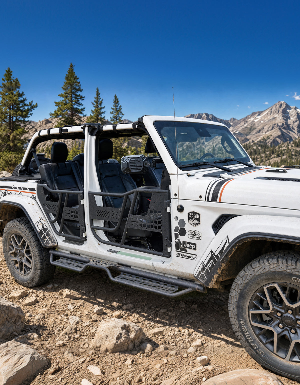 Doors Off Mirrors Fit for Wrangler JL/JLU 2018-23 & Gladiator JT 2020-23