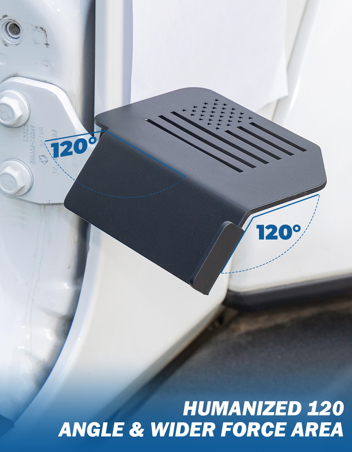 120° Doors Off Foot Pegs for Wrangler JK JL & Gladiator JT (2007–2026)