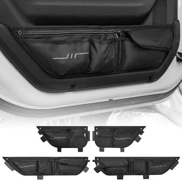 Car Door Storage Pockets Compatible with Wrangler JL & Gladiator JT, 4 Packs