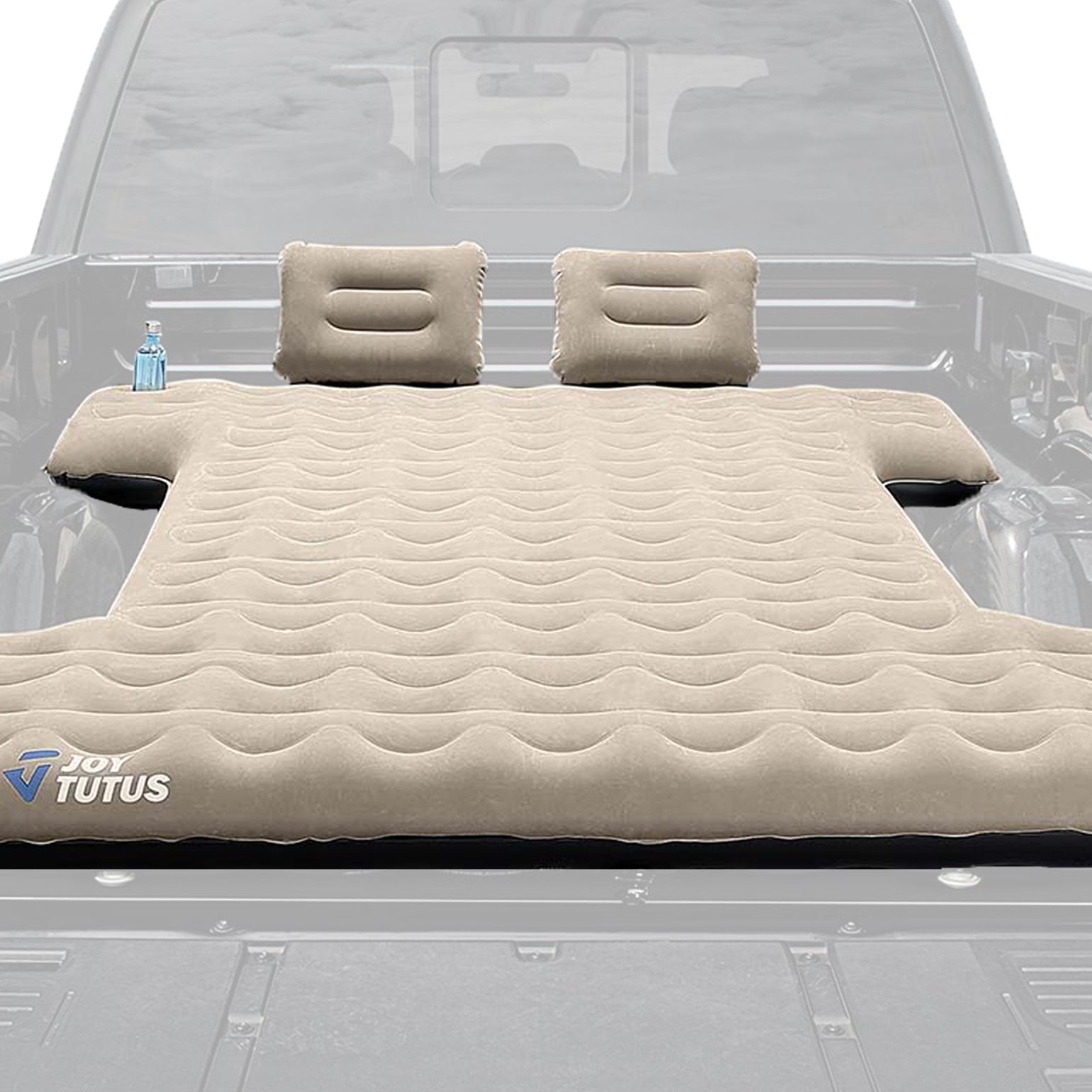 Universal Inflatable Air Mattress for Camping, Camel and Black