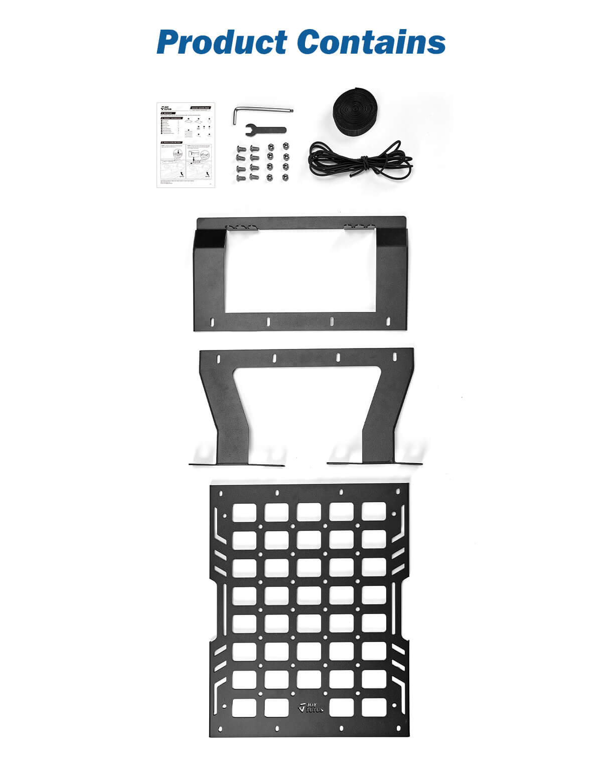 Hard Top Roof Rack Molle Panel Compatible with Wrangler JL JLU & Gladiator JT 2018-2026